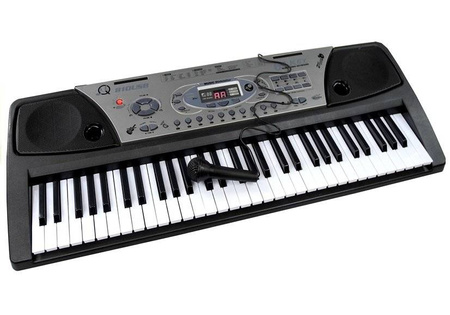 Elektroniczne organki keyboard pianinko dla dzieci z mikrofonem zasilacz stojak na nuty