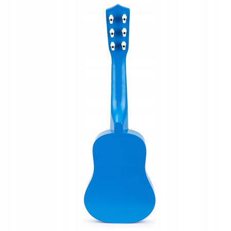 Drewniana gitara akustyczna dla dzieci kostka niebieska Ecotoys FO18 BLUE