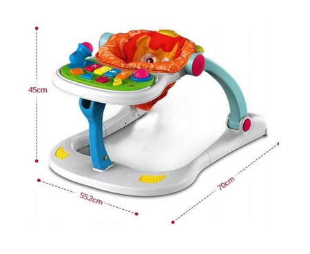 Zabawka wielofunkcyjna dla dziecka pchacz chodzik krzesełko do karmienia