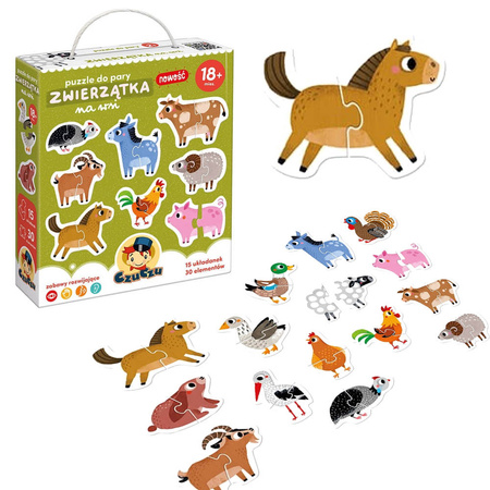 CzuCzu Puzzle do pary - Zwierzątka na wsi 30 elementów