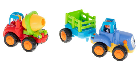 Zestaw pojazdów dla dzieci Samochody budowlane Koparka Traktor Wywrotka 4 autka HOLA 326