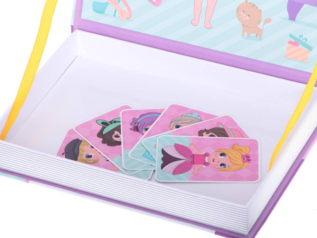 Puzzle magnetyczne układanka ubierz lalkę dla dzieci ubrania fryzury 51 el.