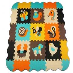 Mata edukacyjna kojec puzzle piankowe z kształtami dla dzieci zwierzęta Ecotoys