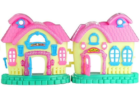 Duży interaktywny rozkładany domek dla lalek z mebelkami i ludzikami