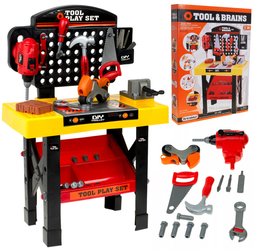 Warsztat małego majsterkowicza z narzędziami dla dzieci Duzy zestaw do majsterkowania