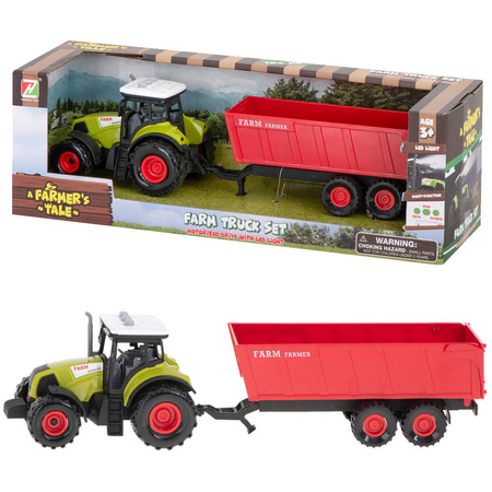 Traktor z przyczepą - dźwięki i światła LED