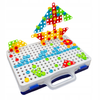 Zestaw edukacyjny konstrukcyjny dla dzieci Klocki do układania Wkrętarka Układanka Kreatywna mozaika w walizce