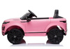 Samochód na akumulator Range Rover Evoque pojazd elektryczny Auto dla dzieci światła LED 2 silniki różowy pilot