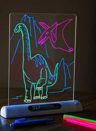 Magiczna tablica do rysowania 3D dla dzieci szablony dinozaury 