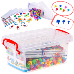 Zestaw puzzli Pinezki Grzybki Nauka szycia dla dzieci Klocki konstrukcyjne 603 elementy