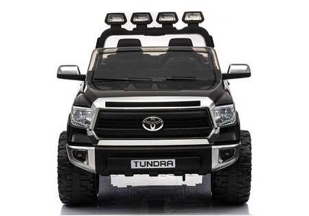 Czarna Toyota Tundra samochód elektryczny auto na akumulator dla dzieci 2 silniki dźwięk światła LED