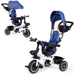 Rower rowerek trójkołowy wózek dla dzieci obracane siedzisko niebieski Ecotoys YM-BT-2 BLUE
