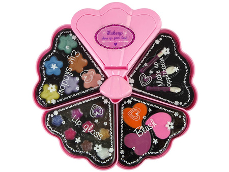 Zestaw piękności do makijażu dla dzieci kosmetyczka cienie błyszczyki lakier