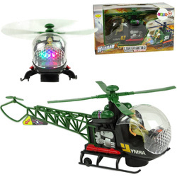 Wojskowy helikopter dla dzieci czarno-zielony efekty świetlne dźwiękowe