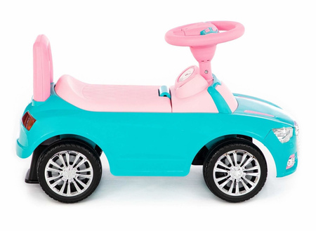 Jeździk chodzik Super Car dla dzieci Samochód z panelem muzycznym WADER Polesie niebieski