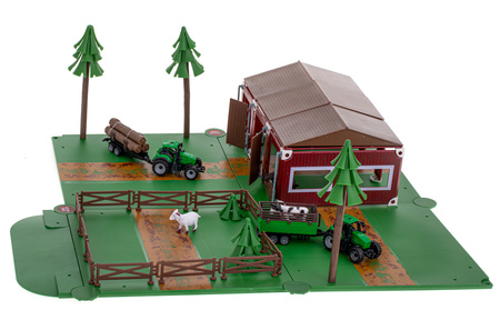 Duży zestaw dla dzieci Farma Zagroda do zabawy ze zwierzątkami i traktorami Jasperland