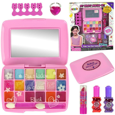 Zestaw piękności kosmetyki do malowania makijaż dla dzieci paletka cienie błyszczyki lakiery
