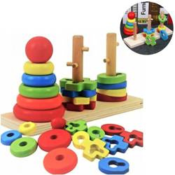 Drewniany sorter układanka zręcznościowo-logiczna dla dzieci montessori