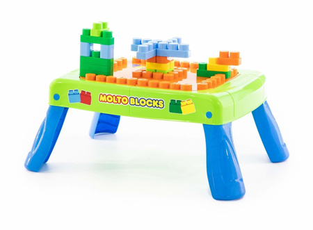 Stoliczek edukacyjny dla dzieci Zestaw klocków do układania 20 elementów Molto Blocks