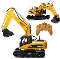Duża koparka z pługiem Wywrotka zdalnie sterowana dla dzieci gąsienice H-TOYS 1550