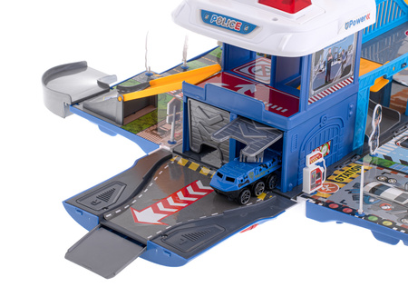 Duży rozkładany transporter Wóz Policyjny Parking Policja Garaż dla dzieci z akcesoriami
