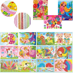 Kreatywny zestaw dla dzieci diamentowa mozaika do wyklejania z diamencikami kolorowanka