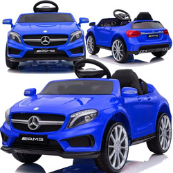 Duży samochód elektryczny Mercedes GLA45 dla dzieci Auto na akumulator niebieski