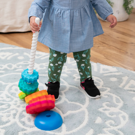 Zakręcona wieża SpinAgain Fat Brain Toys Piramidka dla dzieci Układanka Wieża FA110-1