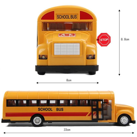 Zdalnie sterowany szkolny autobus dla dzieci z otwieranymi drzwiami Double EE żółty