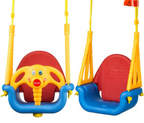 Huśtawka kubełkowa deska plastikowa dla dzieci do domu ogrodu ogrodowa słonik Ecotoys 3w1