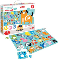 Czuczu Duuuże puzzle z dziurką - Alfabet - 48 elementów