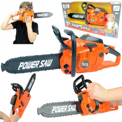 Zabawkowa piła łańcuchowa dla dziecka obrotowy łańcuch efekty dźwiękowe