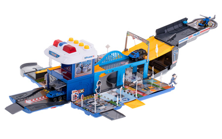 Duży rozkładany transporter Wóz Policyjny Parking Policja Garaż dla dzieci z akcesoriami