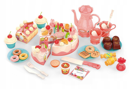 Zestaw urodzinowy na przyjęcie Tort do krojenia dla dzieci 82 elementy