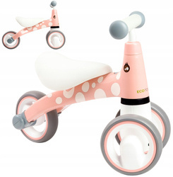 Mini rower rowerek biegowy flaming dla dzieci jeździk chodzik różowy Ecotoys