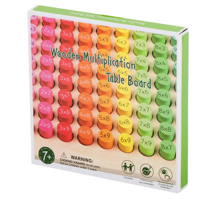 Zestaw edukacyjny dla dzieci Nauka tabliczki mnożenia Okrągła plansza 81 elementów