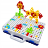 Zestaw edukacyjny konstrukcyjny dla dzieci Klocki do układania Wkrętarka Układanka Kreatywna mozaika w walizce