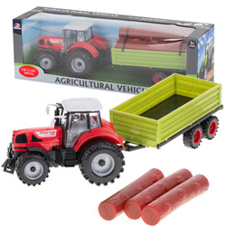 Traktor z przyczepą do transportu drewna Ciągnik