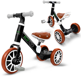 Rowerek biegowy z pedałami trójkołowy dla dzieci Ecotoys