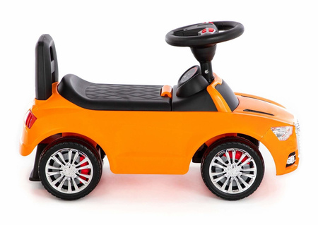 Jeździk chodzik Super Car dla dzieci Samochód z panelem muzycznym WADER Polesie pomarańczowy