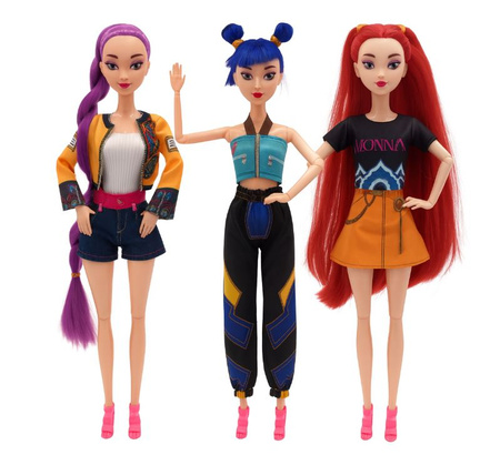 Laleczki z muzyką lalki Kpop Demon Hunters k-popowe łowczynie demonów zestaw Rumi Zoey Mira