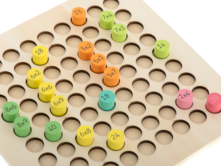 Zestaw edukacyjny dla dzieci Nauka tabliczki mnożenia Okrągła plansza 81 elementów