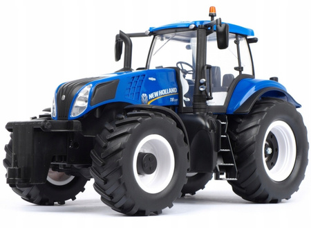 Duży traktor zdalnie sterowany NEW HOLAND t8.320 RC 1:16 dla dzieci niebieski