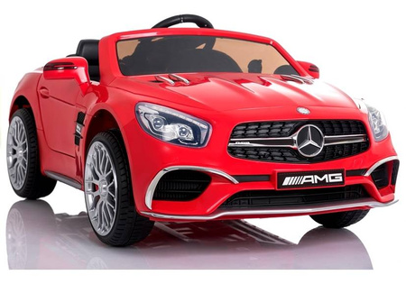 Samochód na akumulator Mercedes SL65 elektryczny Auto dla dzieci światła LED czerwony