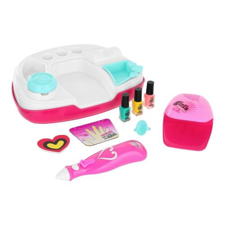 Zestaw do malowania paznokci studio kosmetyczne dla dzieci lakiery maszynki 11 elementów