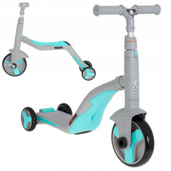 Interaktywna hulajnoga jeździk rowerek biegowy dla dzieci szary muzyka światła LED Mini FIX