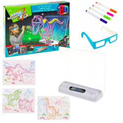 Magiczna tablica do rysowania 3D dla dzieci szablony dinozaury