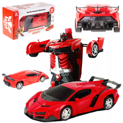 Samochód zdalnie sterowany Robot 2w1 Autobot Transformacja Auto na pilota RC 1:20 czerwony