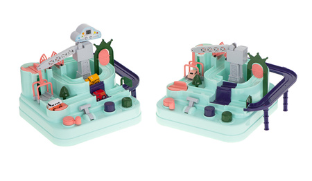 Interaktywny tor samochodowy z przeszkodami dla dzieci 4 samochody Zestaw dla 2 osób