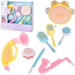 Zestaw muzyczny 8 instrumentów muzycznych dla dzieci trąbka flet tamburyn